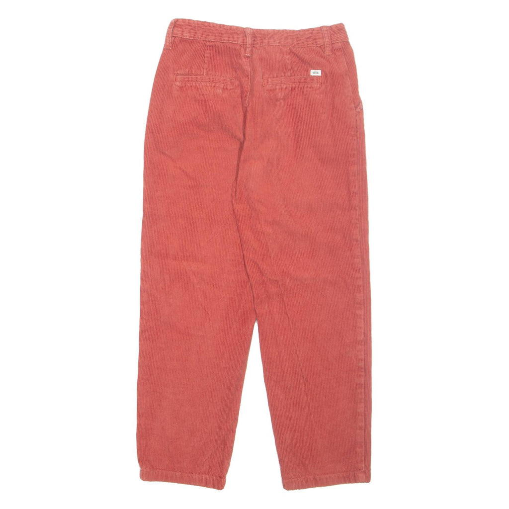 VANS Chino Mens Corduroy Trousers Orange Regular Tapered W26 L25