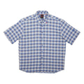 MAMMUT Mens Blue Check Cotton Blend Shirt L Casual Lightweight Summer