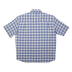 MAMMUT Mens Blue Check Cotton Blend Shirt L Casual Lightweight Summer