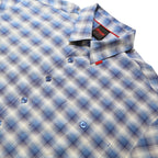 MAMMUT Mens Blue Check Cotton Blend Shirt L Casual Lightweight Summer