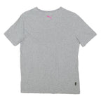 PUMA Womens Grey Graphic T-Shirt S Short Sleeve Crew Neck Cotton Blend