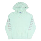 CHAMPION Womens Mint Green Hoodie M Cotton Blend Pullover M Fit Casual