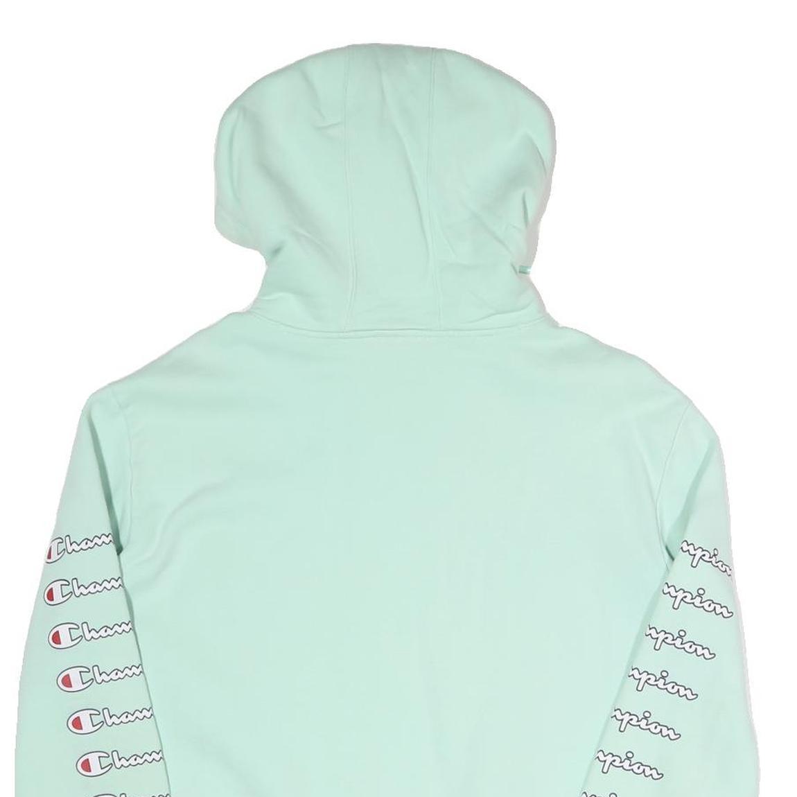 CHAMPION Womens Mint Green Hoodie M Cotton Blend Pullover M Fit Casual