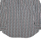 PACIFIC CLUB Mens Blue & Burgundy Pattern Shirt XL Cotton Blend Casual Long