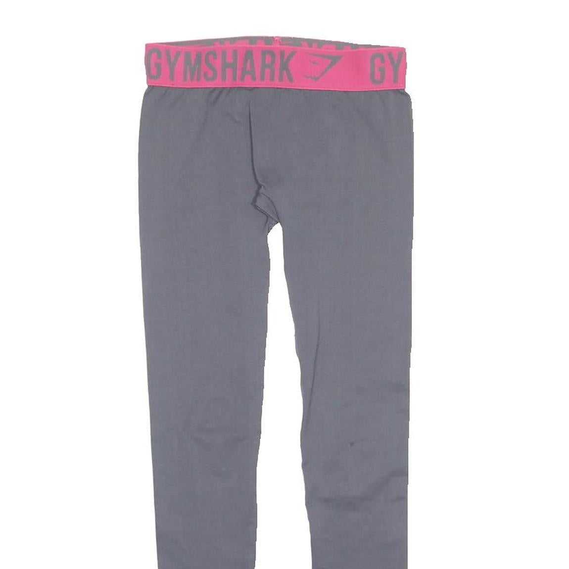 GYMSHARK Womens Joggers Grey & Pink M W26 L26 Elasticated Waistband Fitness Gym