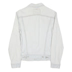 LEVI'S Mens White Cotton Blend Denim Jacket S Button Closure Casual Classic