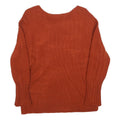 Womens Rust Plain Jumper Basic Knit Crew Neck Regular M Knitted Pullover Sweater