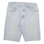 WRANGLER Mens Shorts Blue Denim 2XL W36 Classic Cotton Blend Comfort