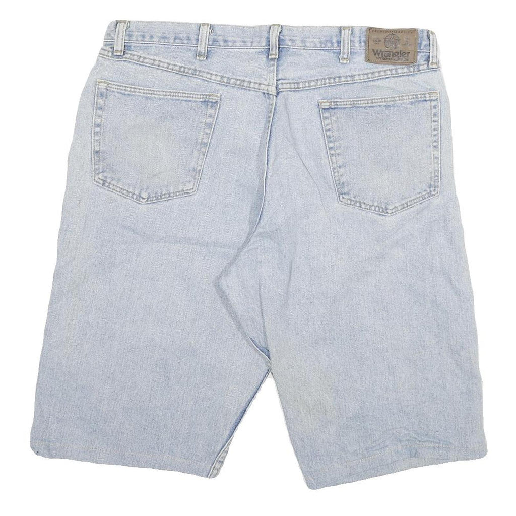 WRANGLER Mens Shorts Blue Denim 2XL W36 Classic Cotton Blend Comfort