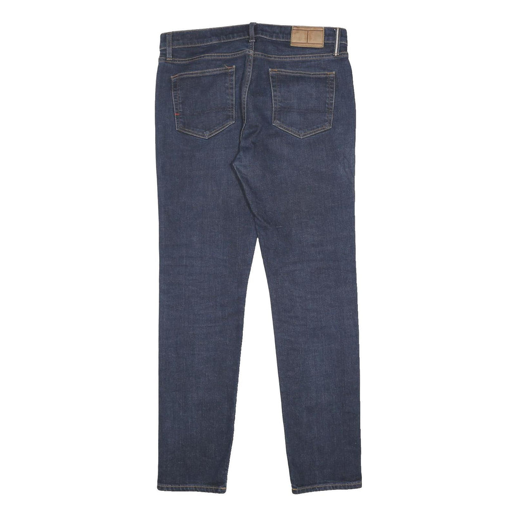 TOMMY HILFIGER Mens Jeans Blue Slim Skinny Denim Medium W34 L34 Classic Zip