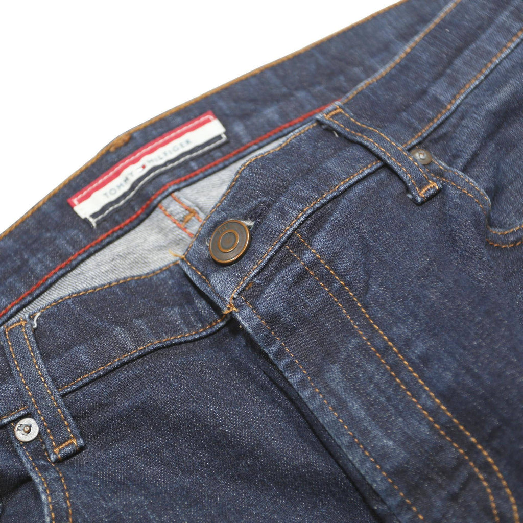TOMMY HILFIGER Mens Jeans Blue Slim Skinny Denim Medium W34 L34 Classic Zip