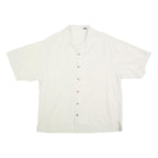 BLACKHAWK Mens White L 2007 Men's Classic Golf Shirt Cotton Button Short Sleeve