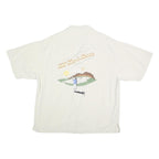 BLACKHAWK Mens White L 2007 Men's Classic Golf Shirt Cotton Button Short Sleeve