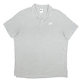 NIKE Mens Grey Short Sleeve Plain Polo Shirt XL Cotton Casual Sportswear