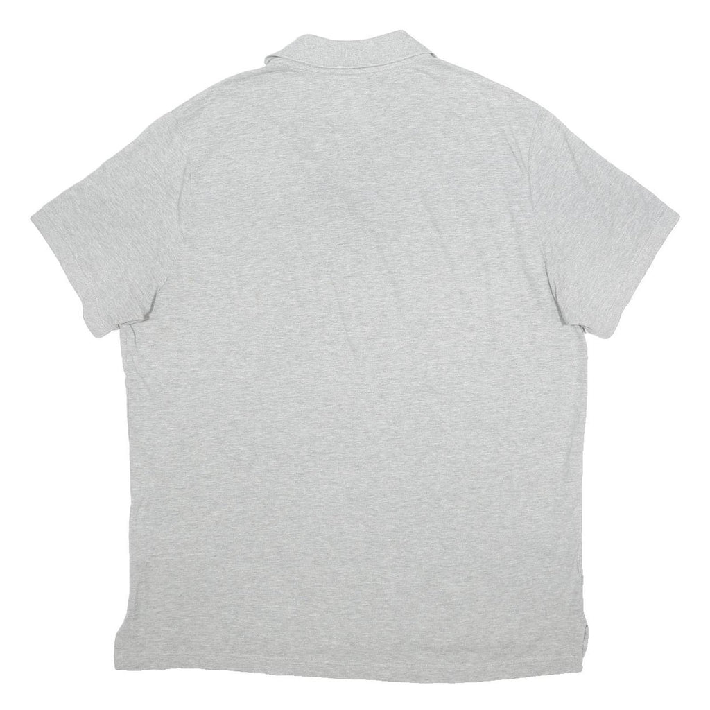NIKE Mens Grey Short Sleeve Plain Polo Shirt XL Cotton Casual Sportswear