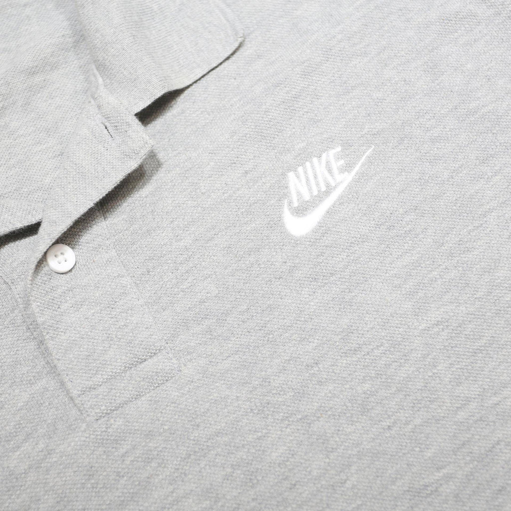 NIKE Mens Grey Short Sleeve Plain Polo Shirt XL Cotton Casual Sportswear