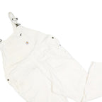 CARHARTT Womens White Cotton Blend Dungarees Loose Fit 2XL W48 L30 Workwear