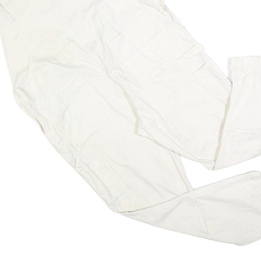 CARHARTT Womens White Cotton Blend Dungarees Loose Fit 2XL W48 L30 Workwear