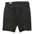 LEVI'S Mens Black Denim Cut-Off Shorts L W30 Casual Cotton Blend
