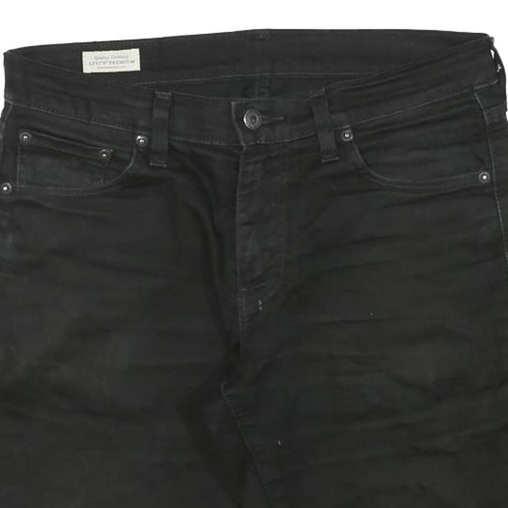 LEVI'S Mens Black Denim Cut-Off Shorts L W30 Casual Cotton Blend