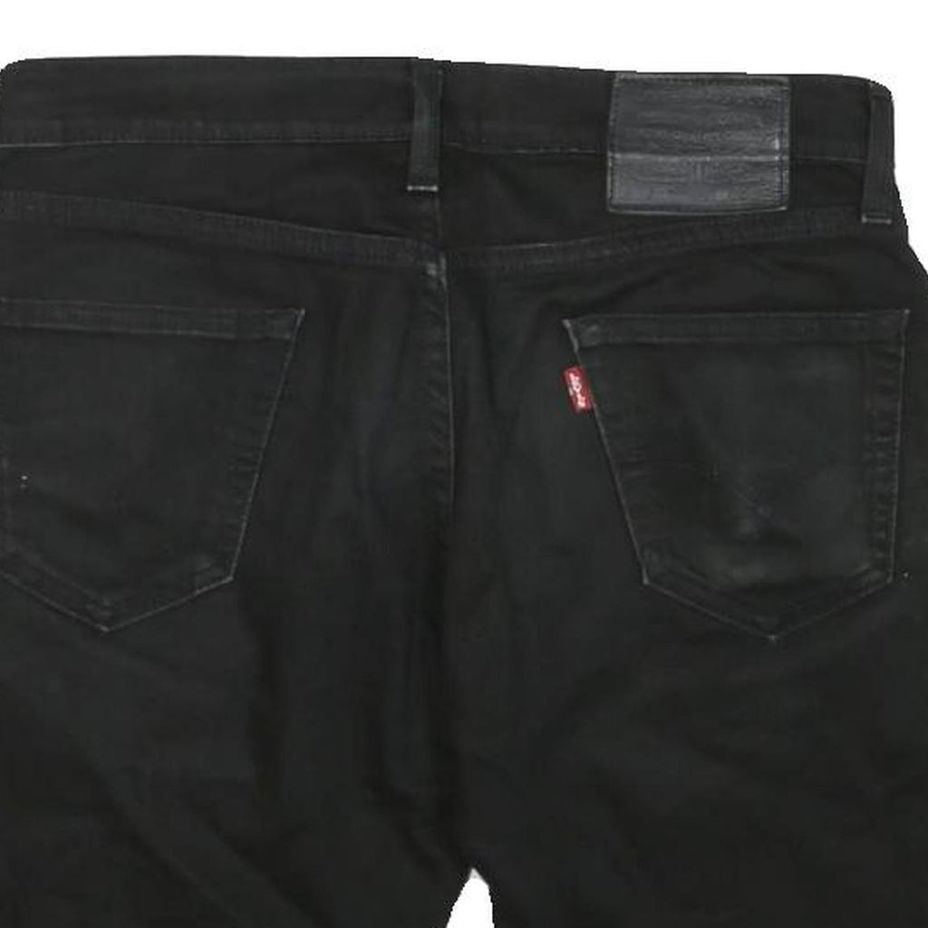 LEVI'S Mens Black Denim Cut-Off Shorts L W30 Casual Cotton Blend