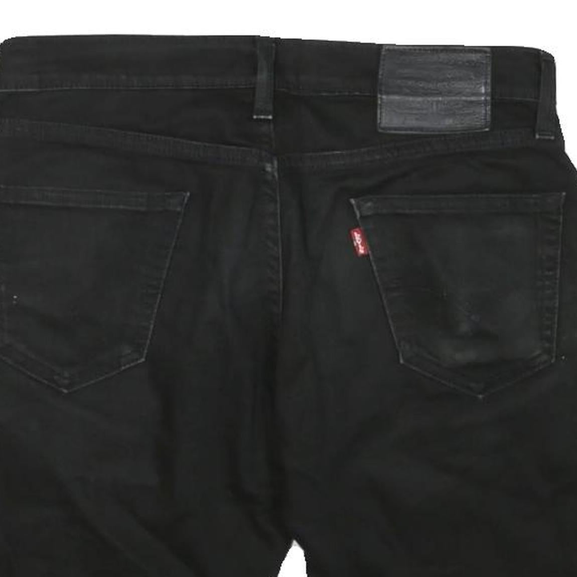 LEVI'S Mens Black Denim Cut-Off Shorts L W30 Casual Cotton Blend