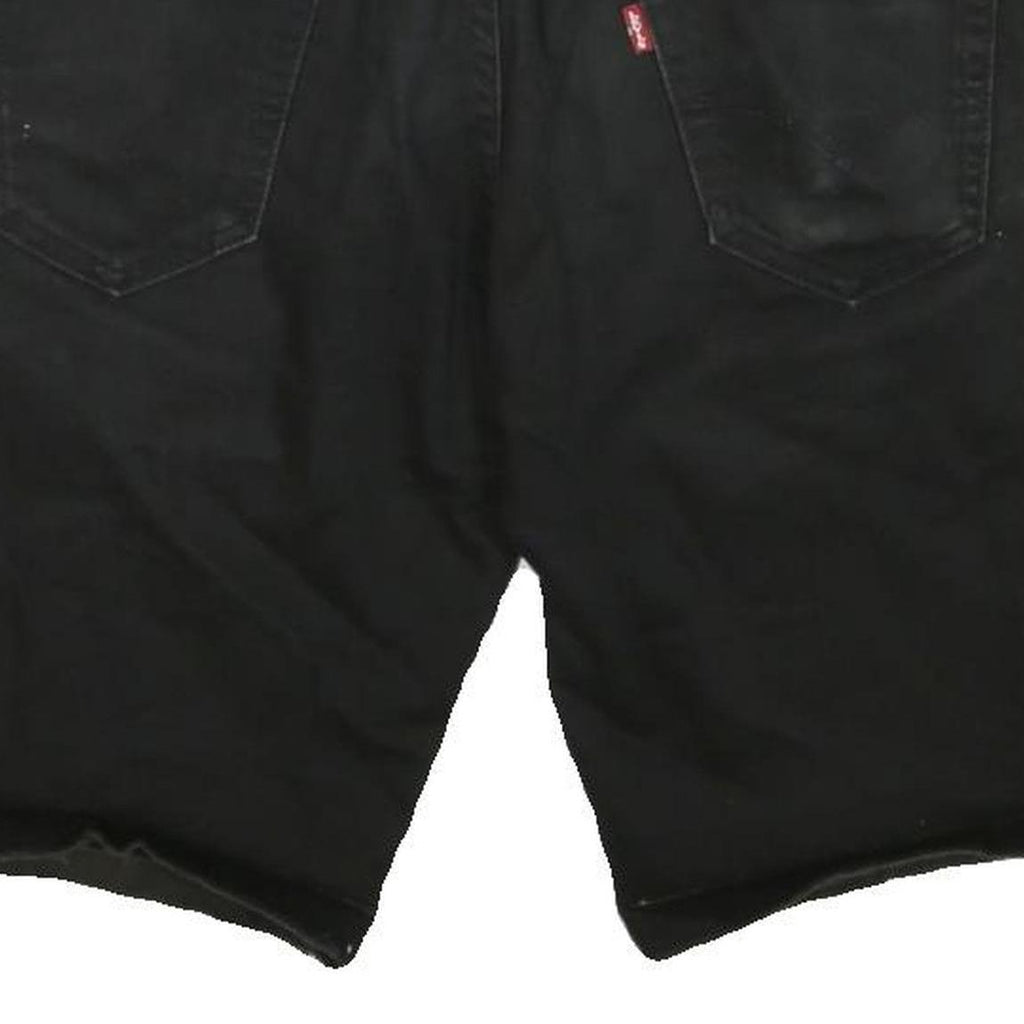 LEVI'S Mens Black Denim Cut-Off Shorts L W30 Casual Cotton Blend