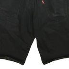LEVI'S Mens Black Denim Cut-Off Shorts L W30 Casual Cotton Blend