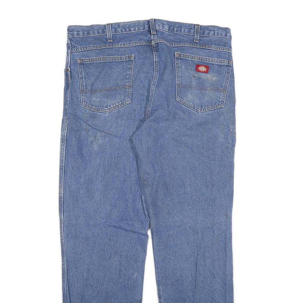 DICKIES Mens Blue Regular Fit Straight Denim Jeans W38 L33 Classic Cotton Blend