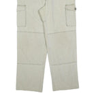 BERNWALT Mens Beige Polyester Blend Regular Straight Trousers W38 L30 Cargo Zip