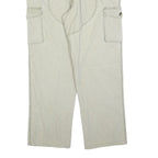 BERNWALT Mens Beige Polyester Blend Regular Straight Trousers W38 L30 Cargo Zip