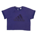 ADIDAS Crop Womens T-Shirt Purple XS