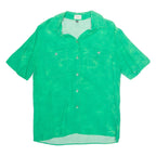 SERGIO Donna Womens Oversized Shirt Green Collared Viscose UK 12
