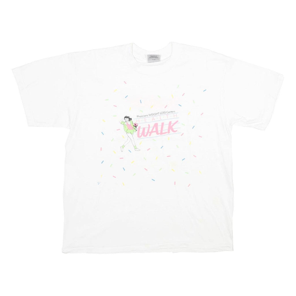 ONEITA Mens White Physicians Weight Loss Centre Graphic T-Shirt XL Short Sleeve