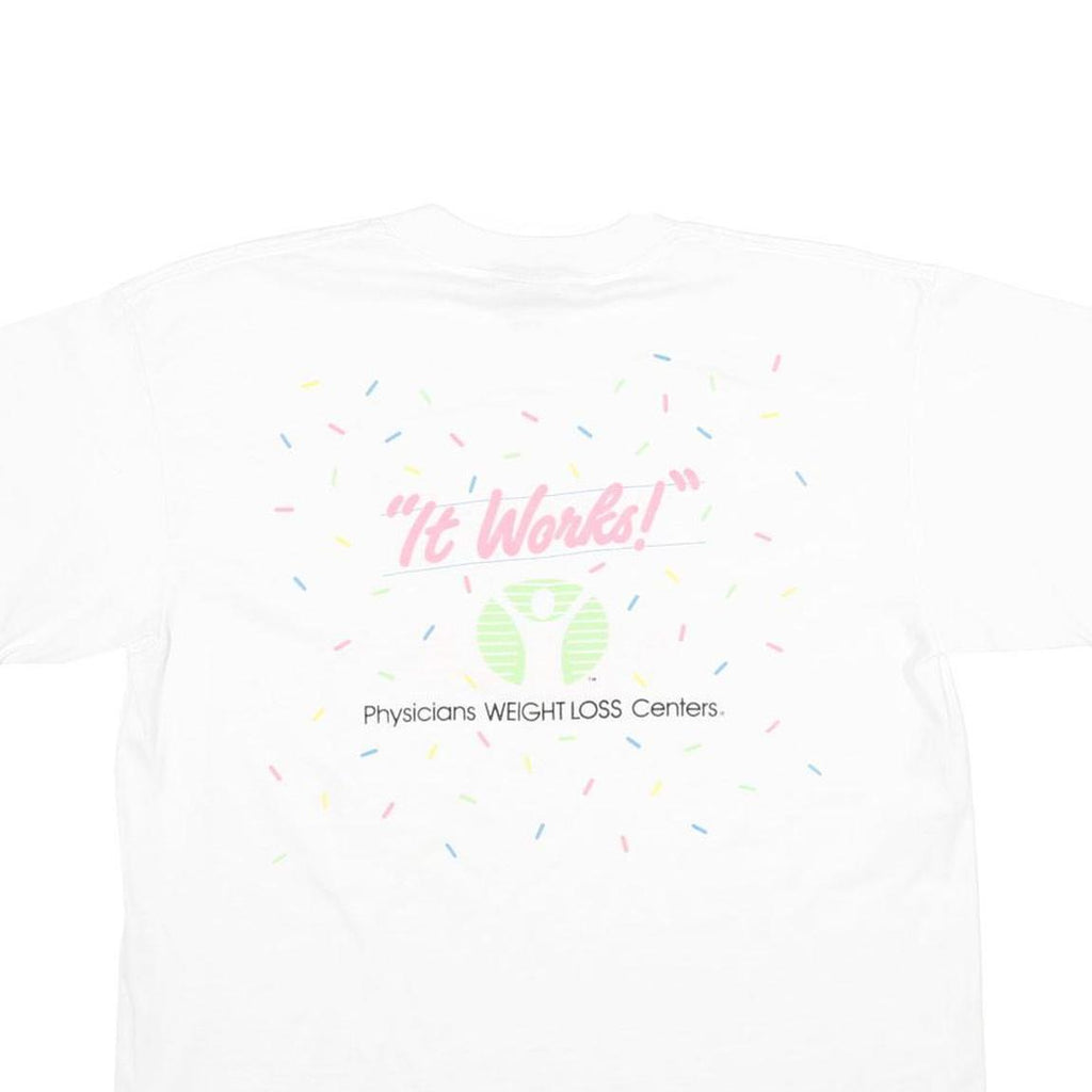 ONEITA Mens White Physicians Weight Loss Centre Graphic T-Shirt XL Short Sleeve