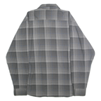 WRANGLER Mens Grey & Blue Check Shirt XL Cotton Blend Long Sleeve Casual