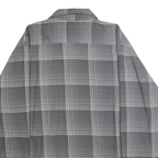 WRANGLER Mens Grey & Blue Check Shirt XL Cotton Blend Long Sleeve Casual