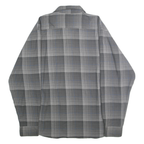 WRANGLER Mens Grey & Blue Check Shirt XL Cotton Blend Long Sleeve Casual