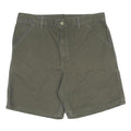 CARHARTT Mens Workwear Green Cotton Canvas Shorts L W36 Relaxed Fit Pocketed