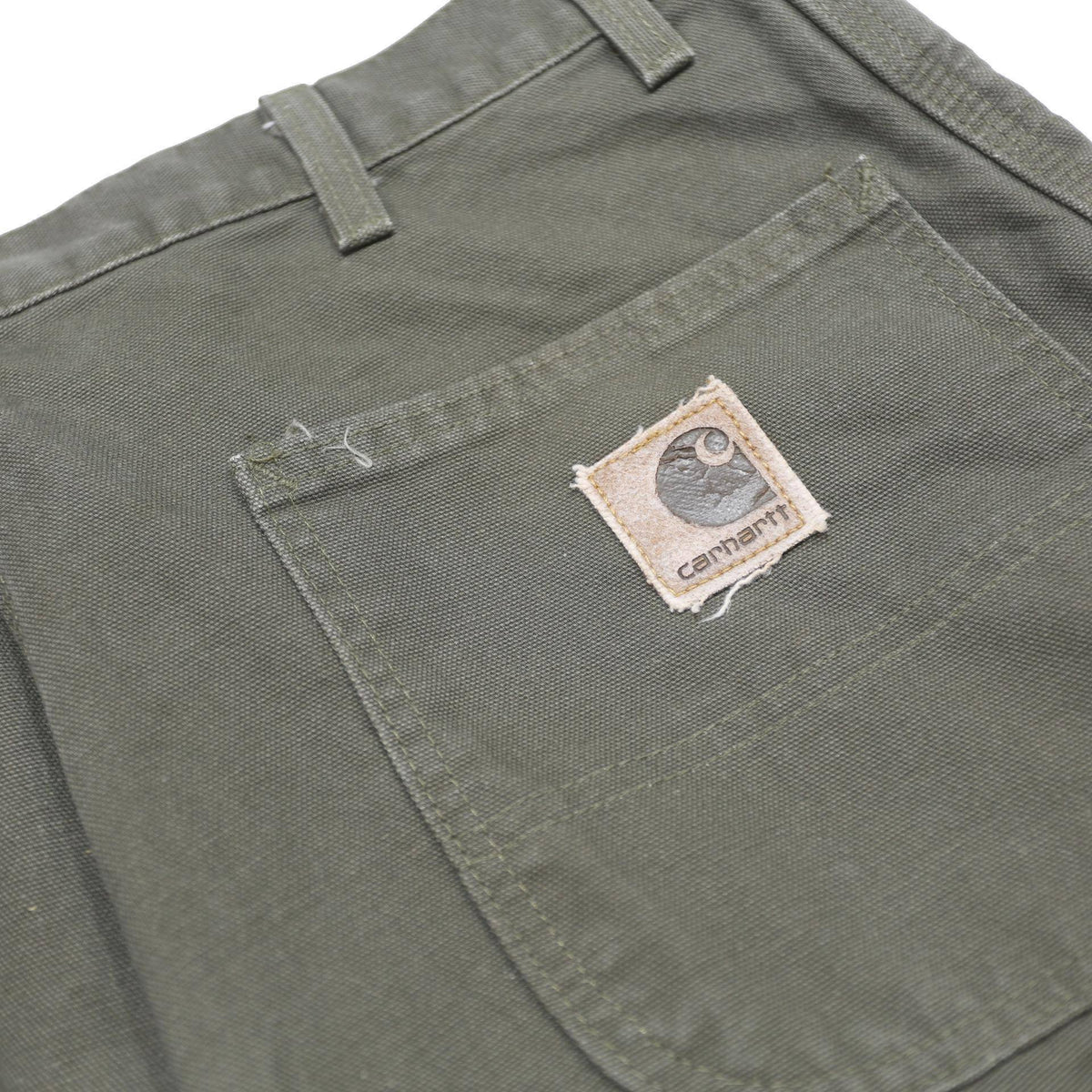 CARHARTT Mens Workwear Green Cotton Canvas Shorts L W36 Relaxed Fit Pocketed