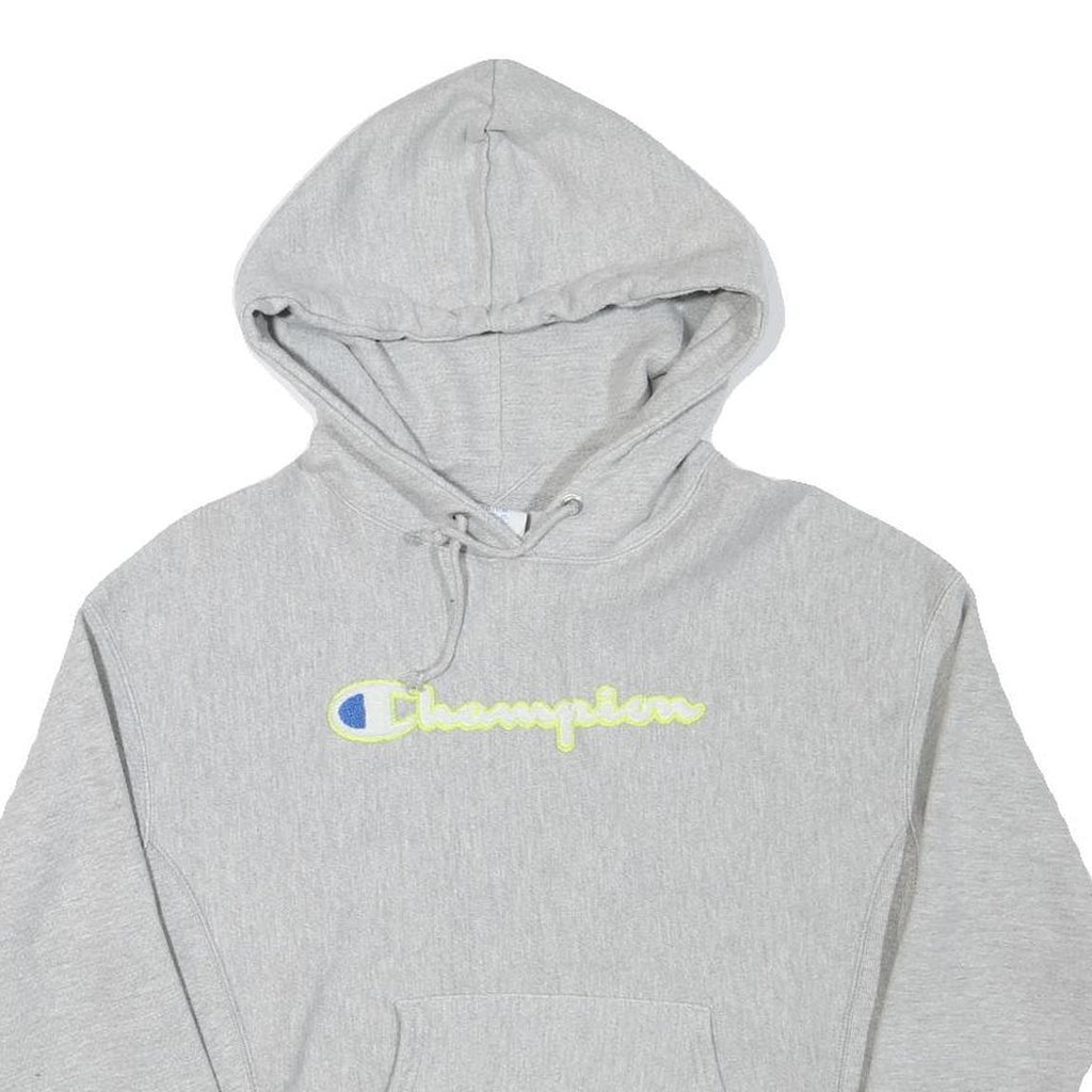 CHAMPION Womens Grey Hoodie M Cotton Blend Pullover Hooded Sweatshirt
