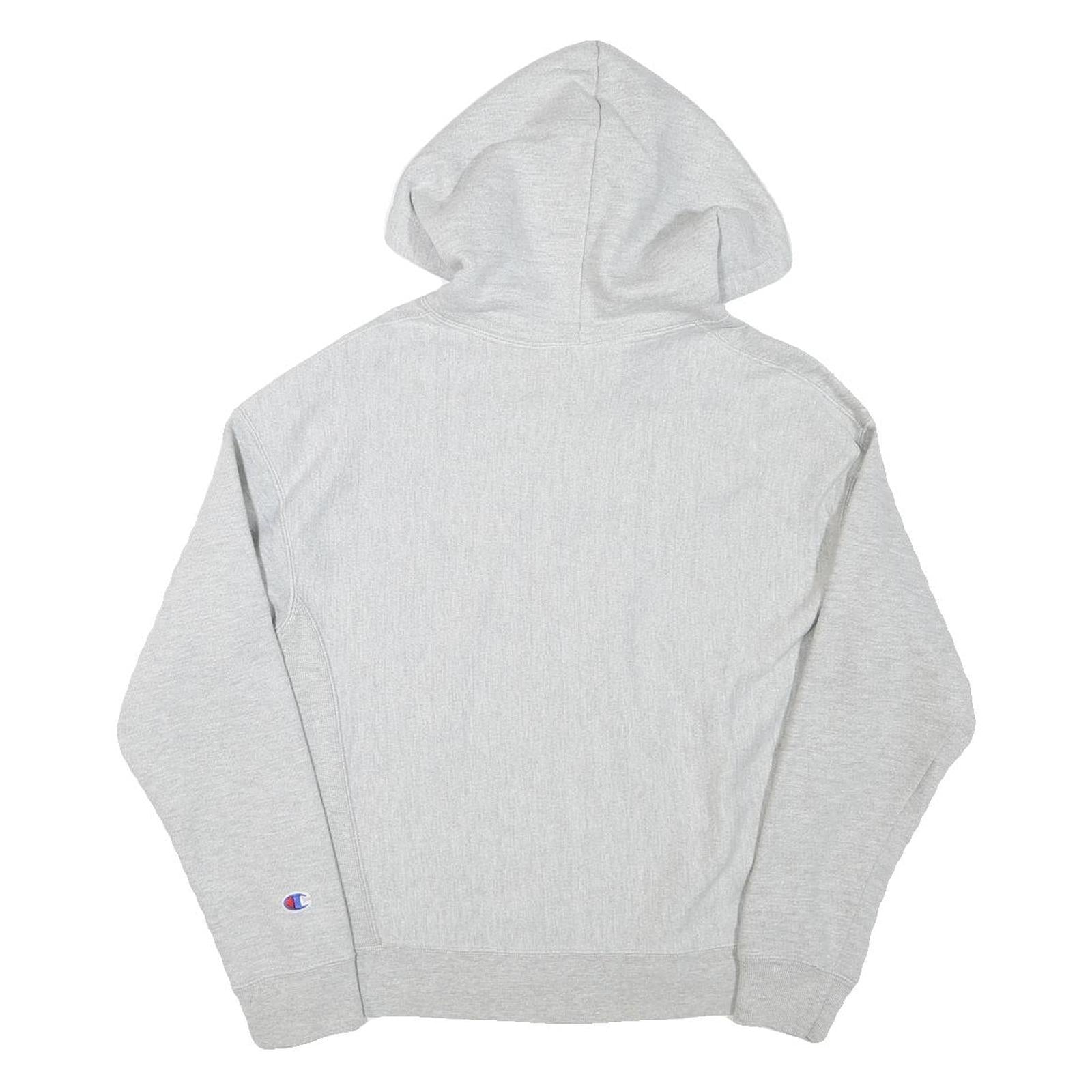 CHAMPION Womens Grey Hoodie M Cotton Blend Pullover Hooded Sweatshirt