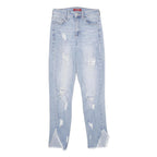 GUESS Womens Jeans Slim Skinny Denim Light W24 L28 Distressed Frayed Hem