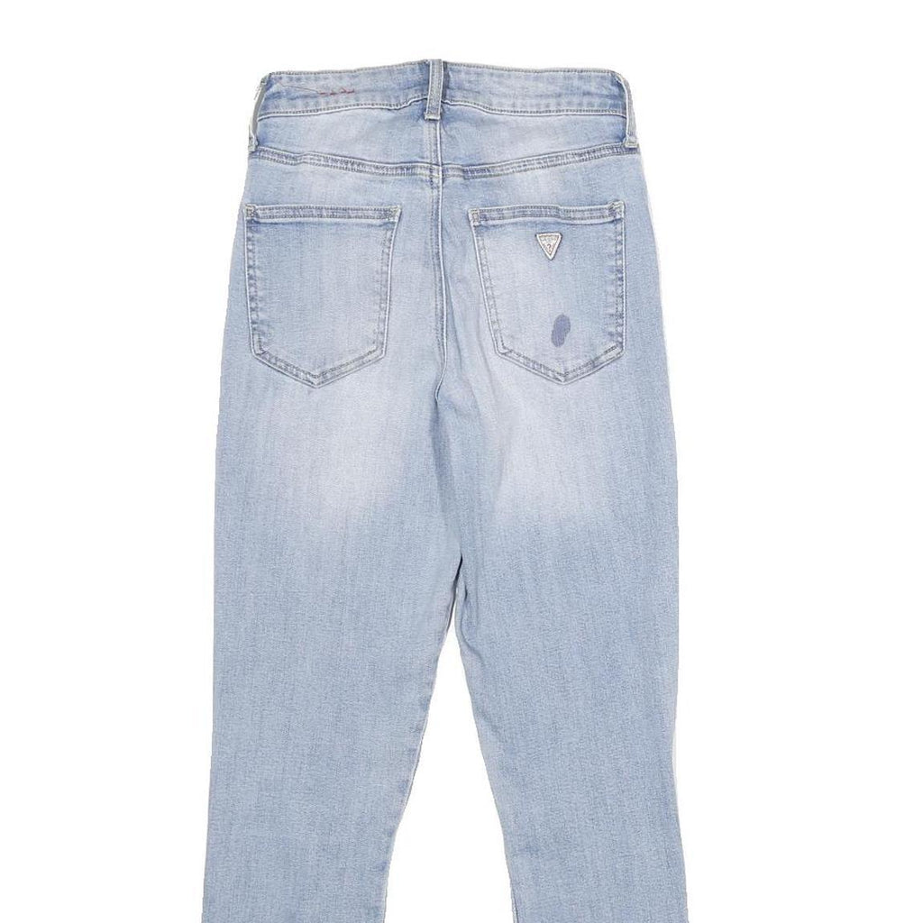 GUESS Womens Jeans Slim Skinny Denim Light W24 L28 Distressed Frayed Hem