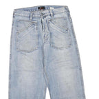 C JEANS Mens Light Blue Regular Fit Straight Cotton Blend Denim Jeans W34 L25