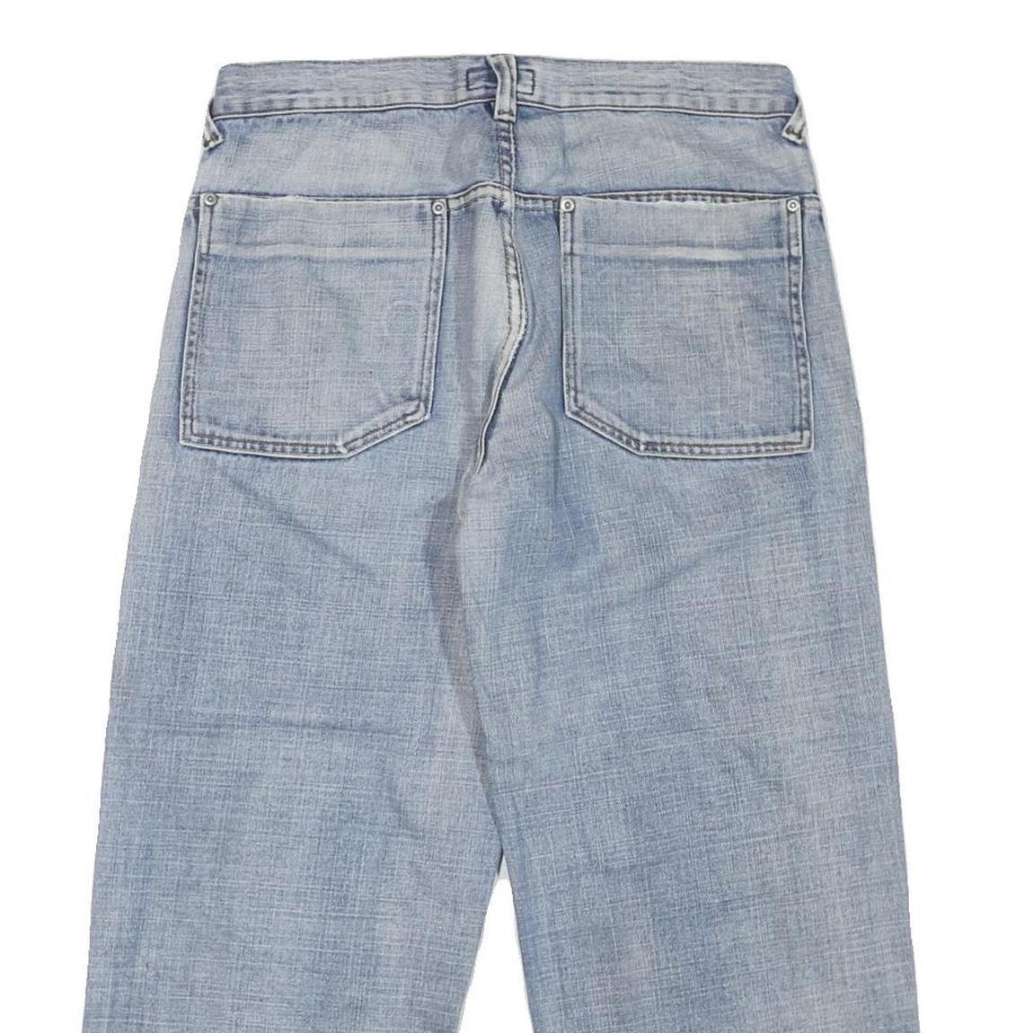 C JEANS Mens Light Blue Regular Fit Straight Cotton Blend Denim Jeans W34 L25