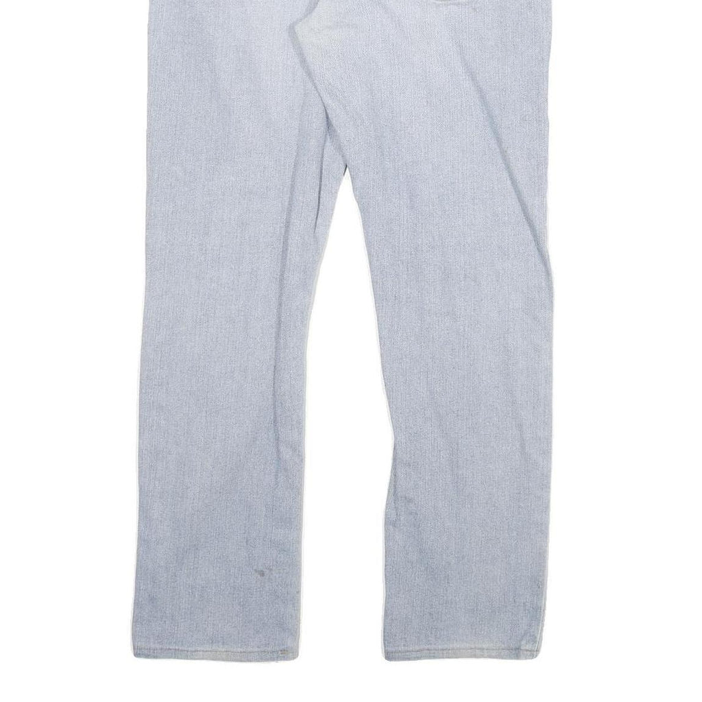 CARHARTT Mens Slim Light Blue Denim Jeans W34 L29 Casual Cotton Blend Zip