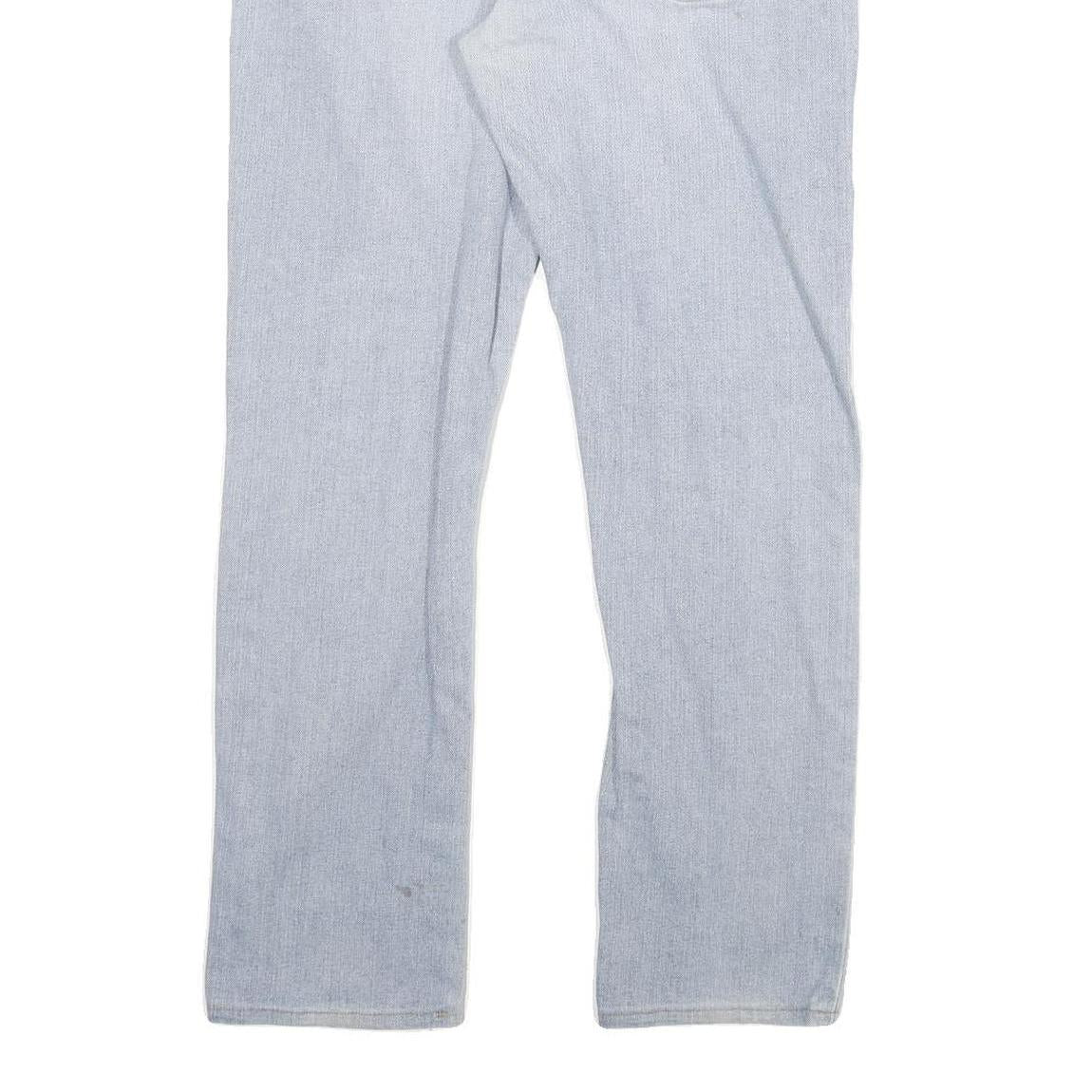 CARHARTT Mens Slim Light Blue Denim Jeans W34 L29 Casual Cotton Blend Zip