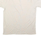 LIBERO Mens White Plain Short Sleeve Shirt L Casual Polyester Blend Summer