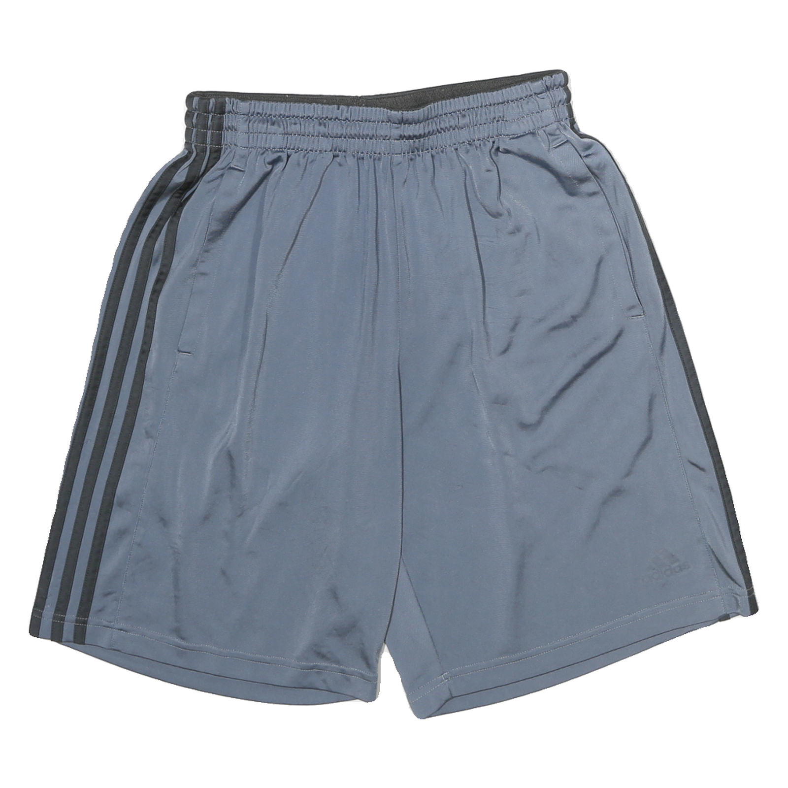 ADIDAS Mens Grey & Black Sports Shorts M W24 Polyester Blend Comfortable Fit